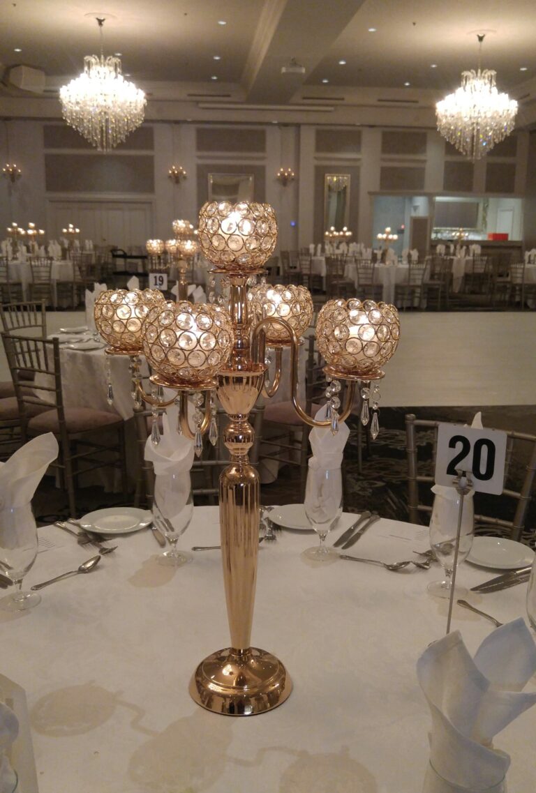 Gold Candelabras Centerpieces