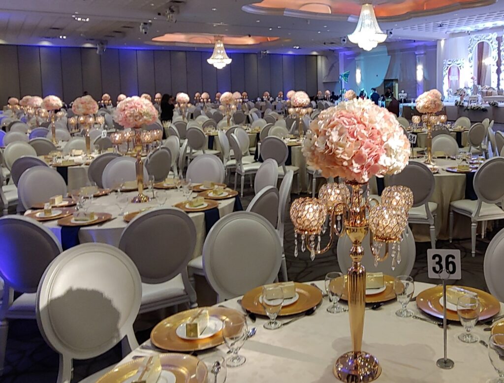 Pink Hydrangea Centerpieces