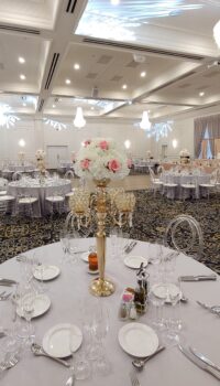Pink Hydrangea Centerpieces