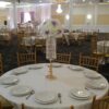 Crystal Garlands Gold Centerpieces with Silk Florals