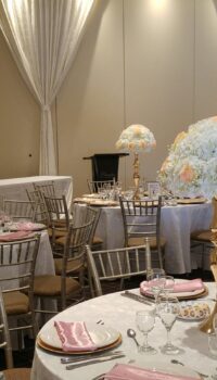 Artificial Roses and Ivory White Hydrangeas
