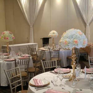 Artificial Roses and Ivory White Hydrangeas