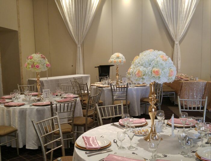 Artificial Roses and Ivory White Hydrangeas