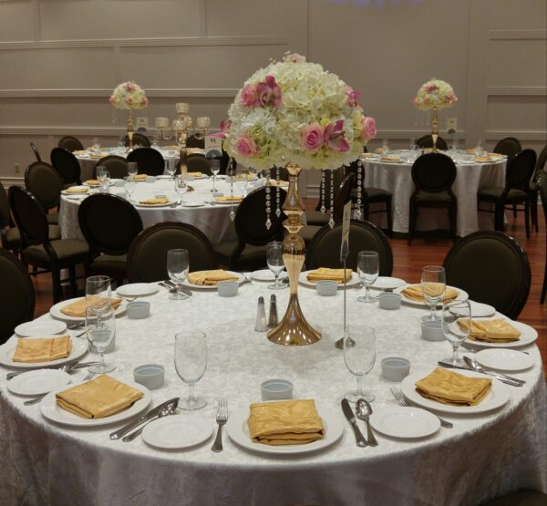 Roses and Hydrangea Centerpieces with Stands