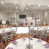Real Touch Light Purple Roses and White Hydrangeas with Silver Stands