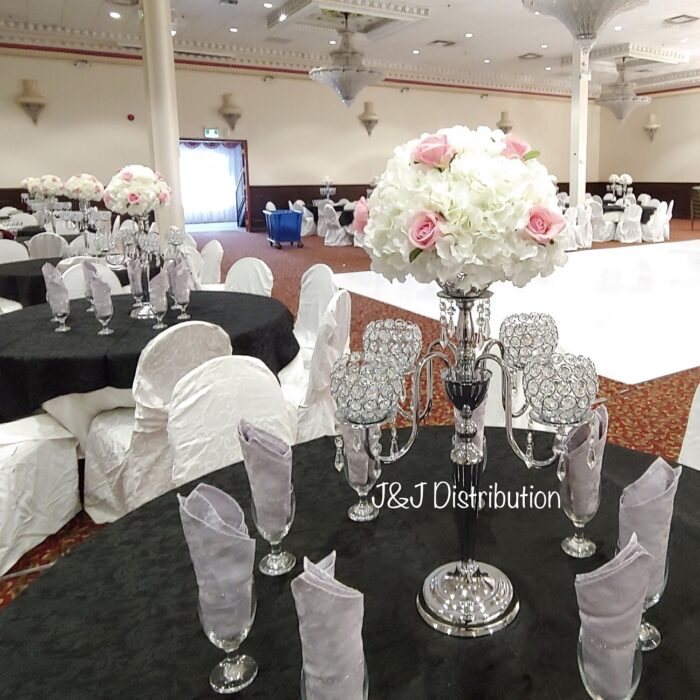 5 Arm Silver Candelabras