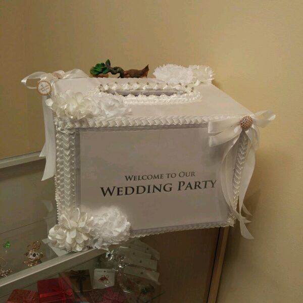 White Wedding Money Boxes
