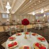 Crystal Garlands Gold Centerpieces with Silk Florals